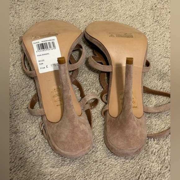 Reiss Rose Suede Heels Sandals, Size 9 - Picture 8 of 9